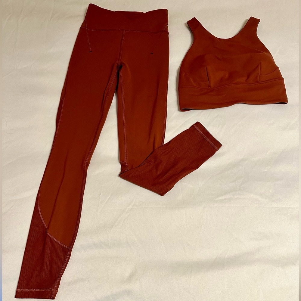 Lululemon Set In The Color Rust - image 2